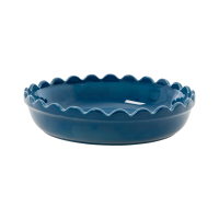 Small Stoneware Pie Dish in Dark Blue by Rice DK